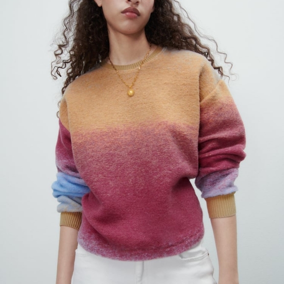 SOFT WOOL TIE-DYE SWEATSHIRT - Picture 8 of 12